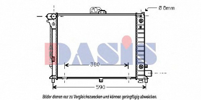 AKS DASIS 190006n -  Радиатор, охлаждение двигателя